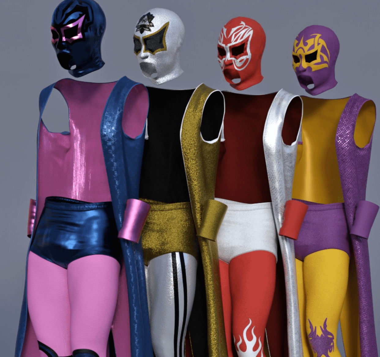 dforce luchador wrestling outfit textures