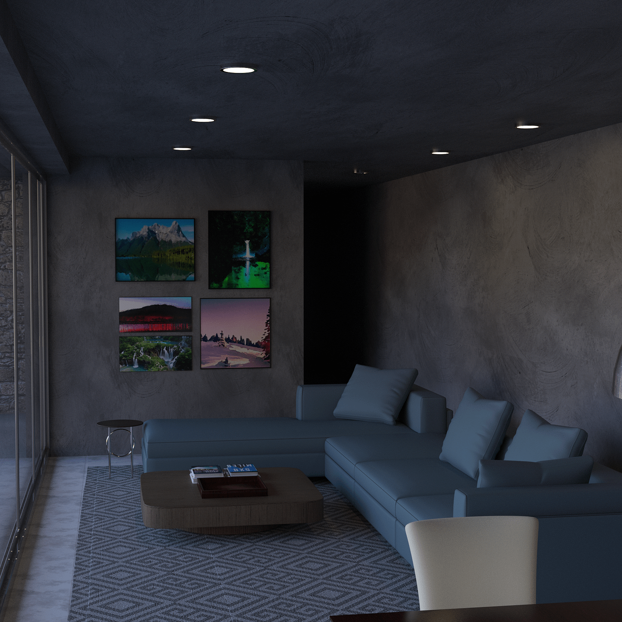 Another rendering of the interior of the villa