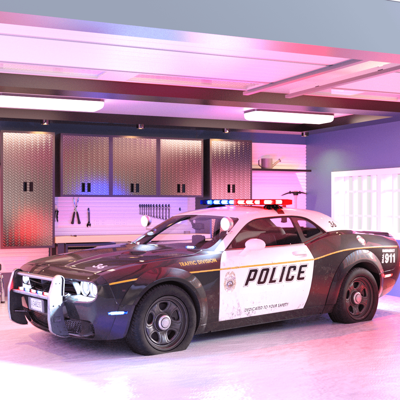 Police Car 3d asset