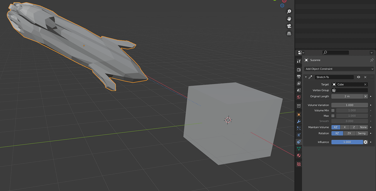blender constraints stretch to