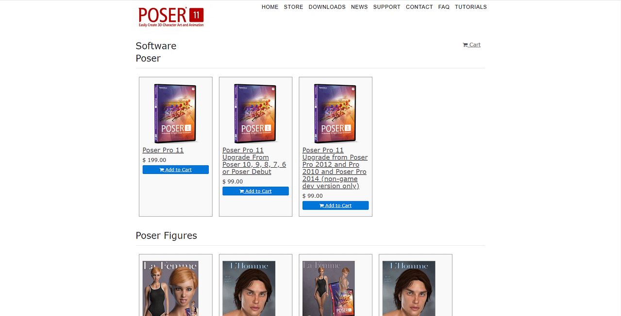 poser store page