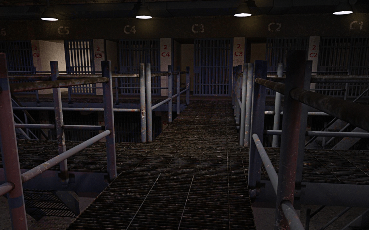 lock down 3d prison model daz3d