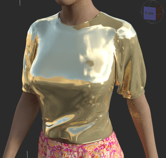 gold shader applied to daz clothes