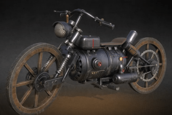 free daz asset steampunk motorcycle