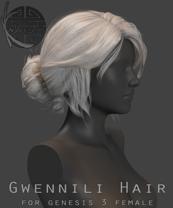 free daz genesis 3 hair gwennili hair