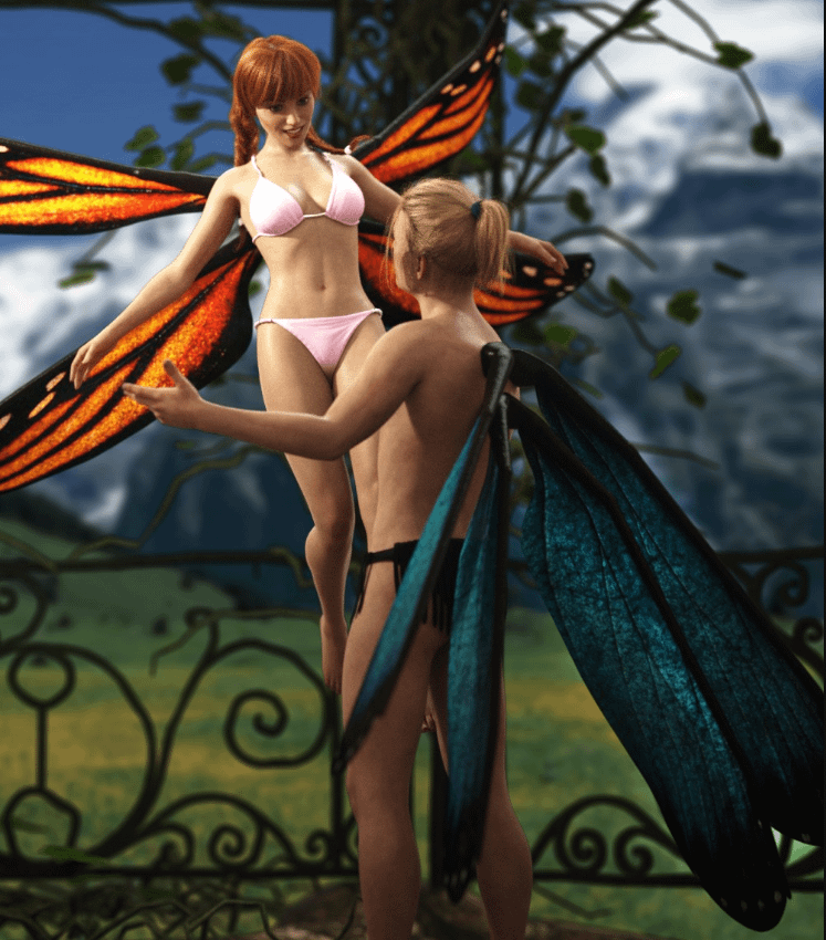 daz natural fae wings for male and female