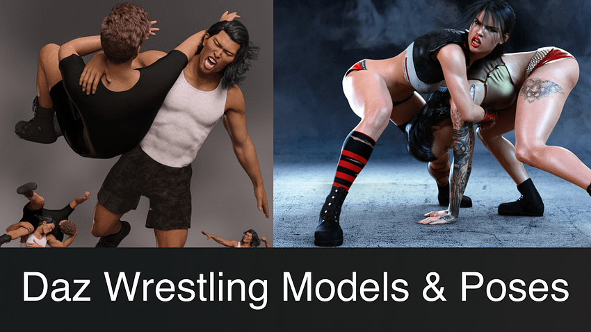 Top Daz3D Wrestling Models & Poses