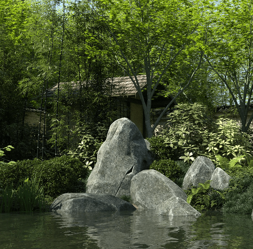 daz3d japan garden model