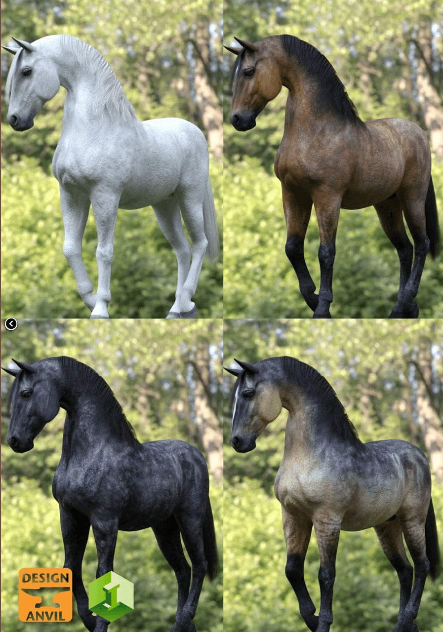 horse 3d iray material presets