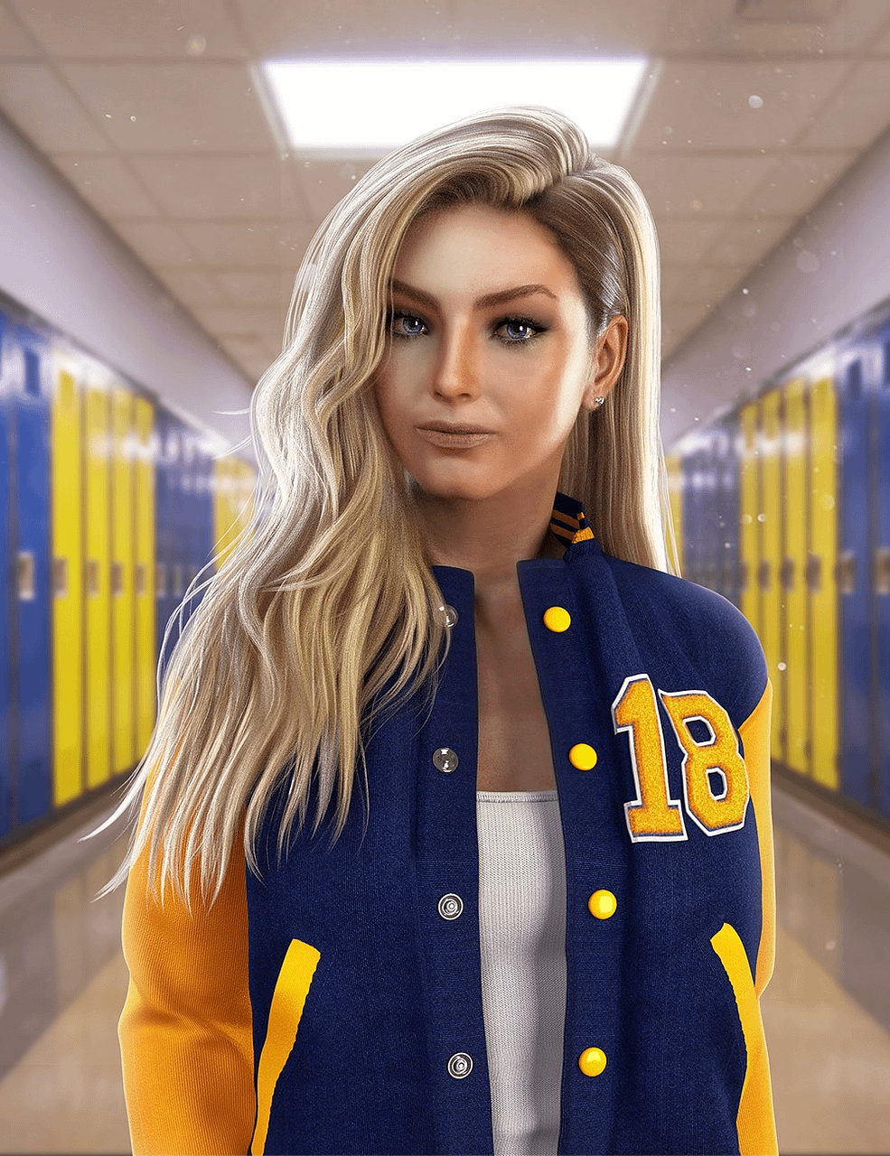 college outfit daz3d