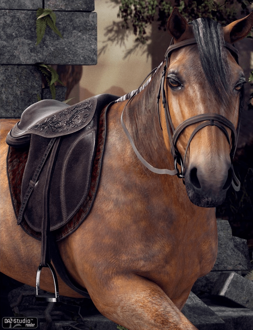3d horse saddle texture