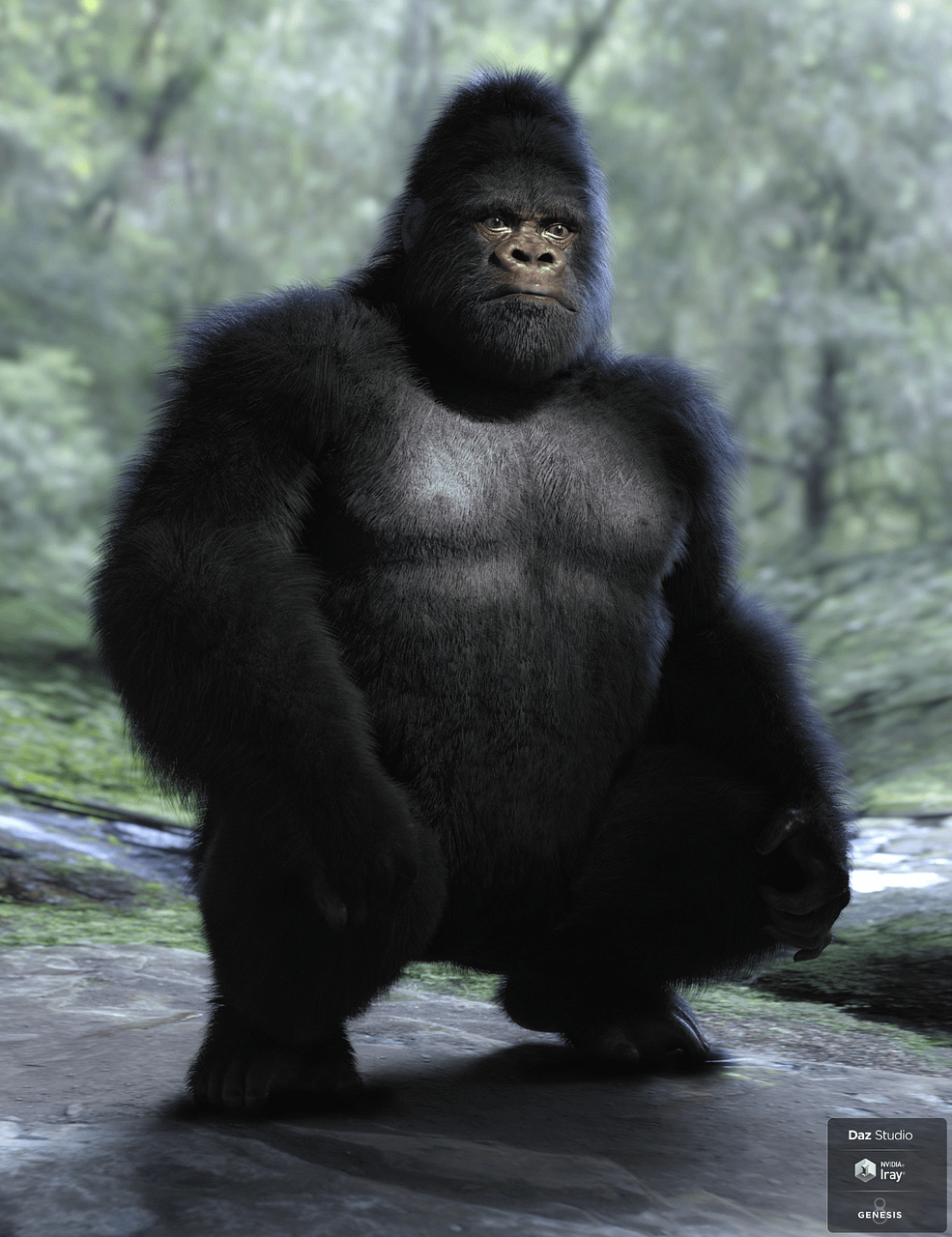 daz3d genesis gorilla character with iray catalizer - speculation daz3d genesis 9 feature
