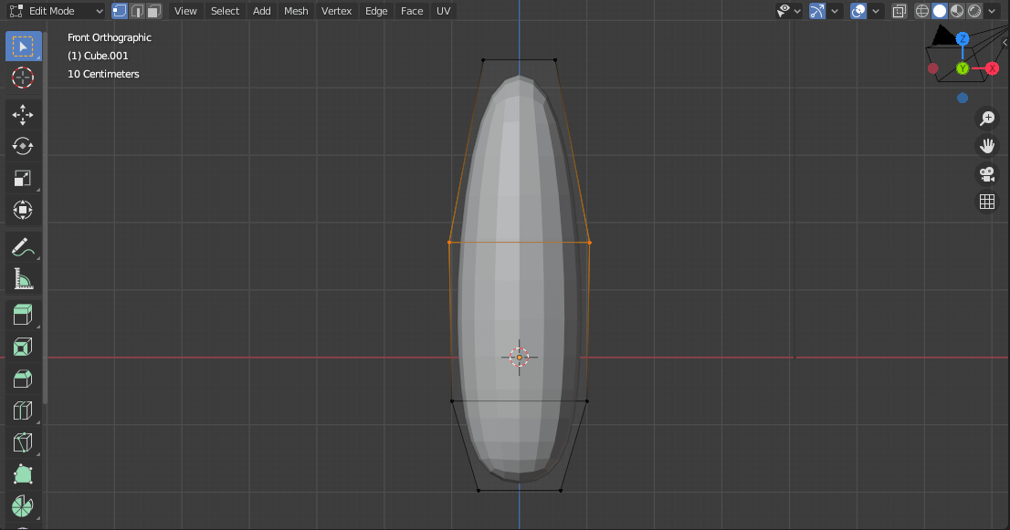 blender edit mode rocket structure