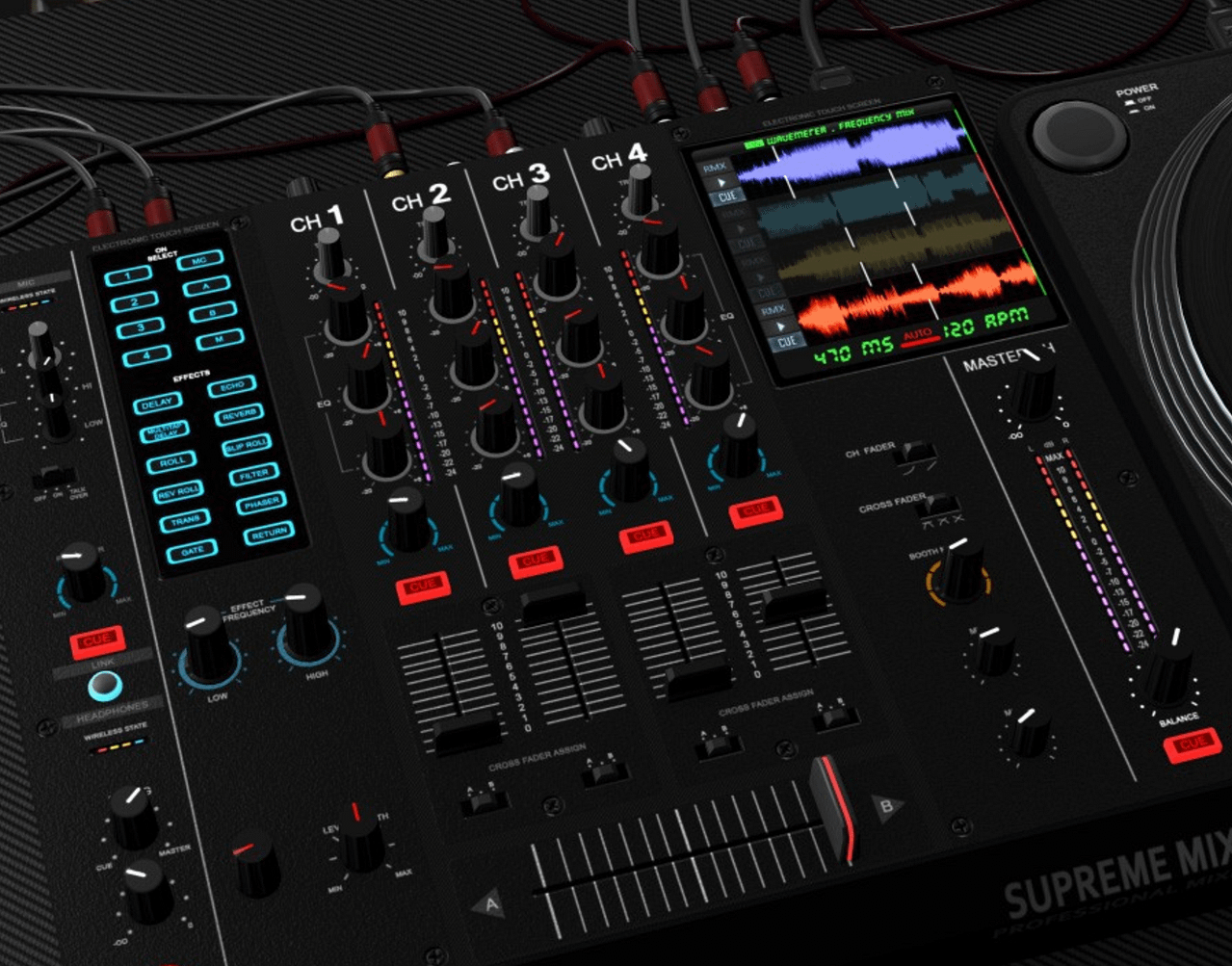 Music cover example of a dj equipment 3d model