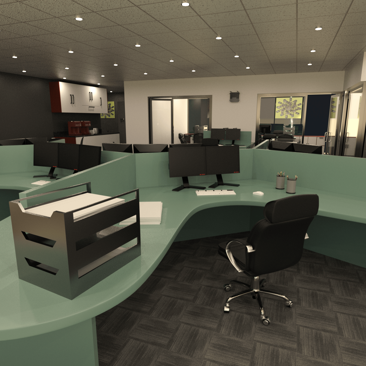studio office 3d model