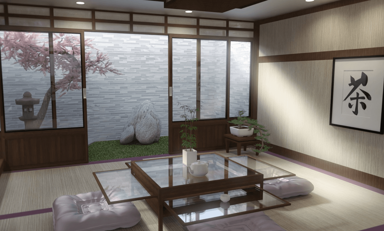 japanese dining room 3d model