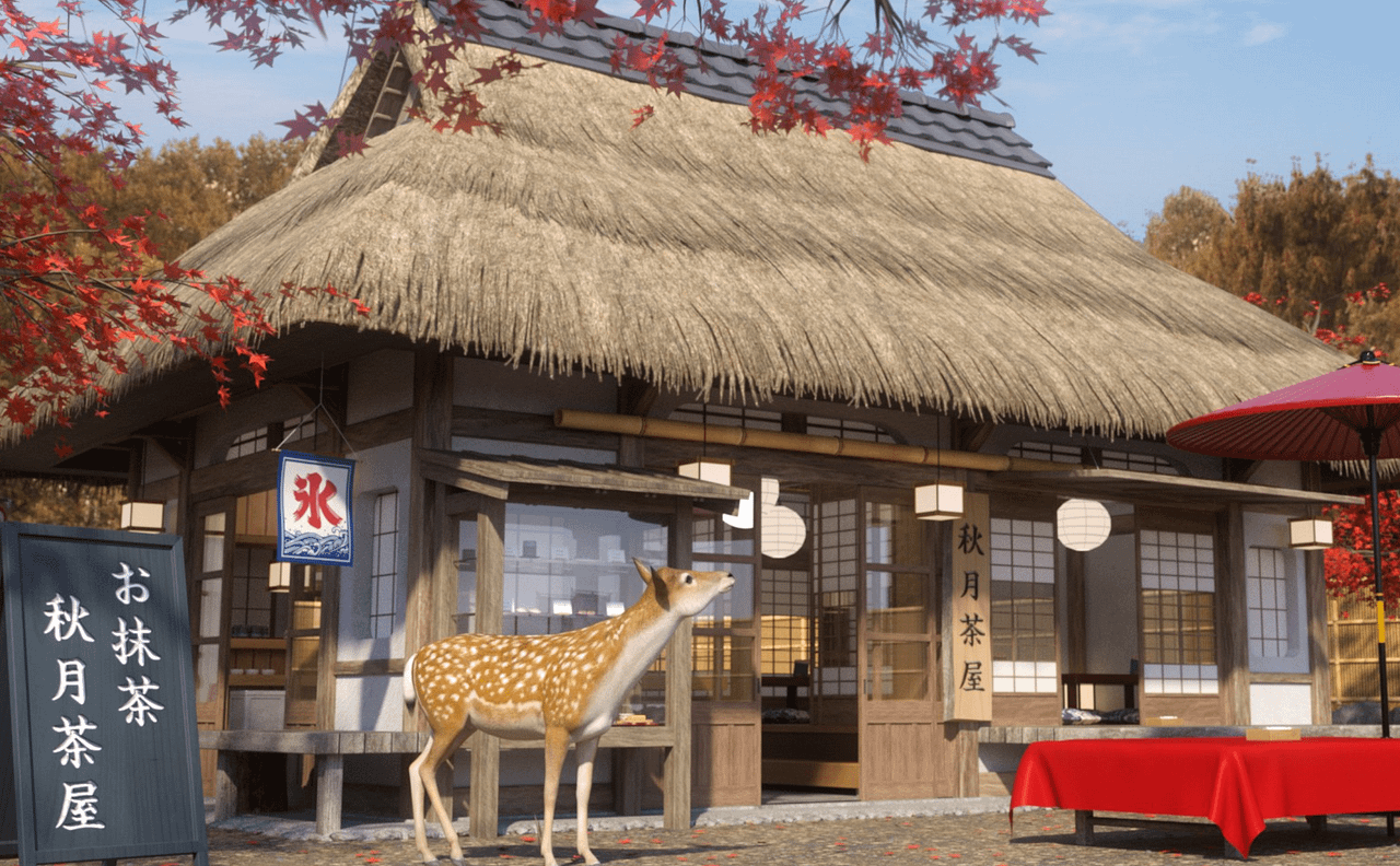 japanese traditional tea shop daz3d model