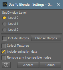 daz to blender export animations