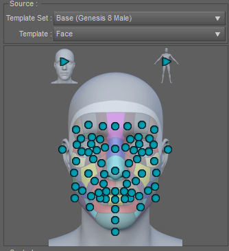 daz3d powerpose face template