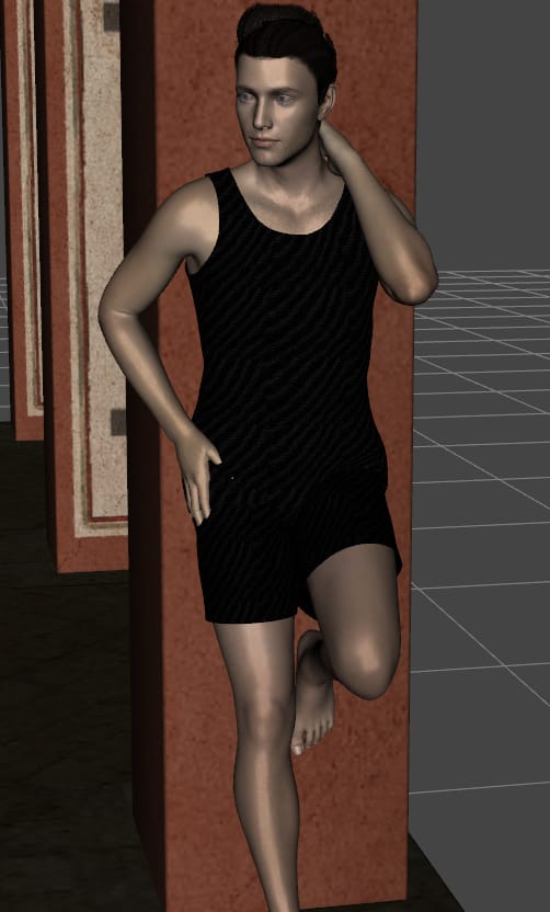 daz studio showing character with a pose problem
