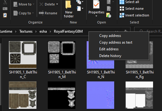 Texture folder