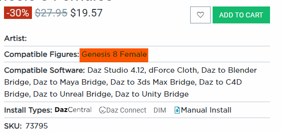 daz model is genesis 8 female compatible