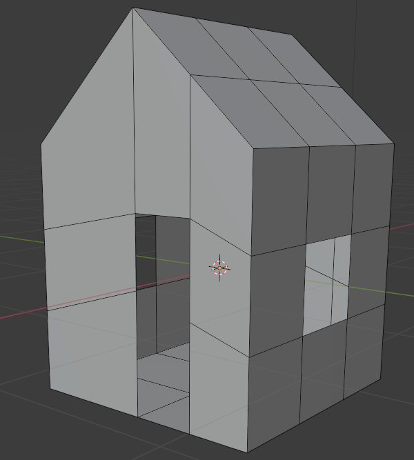 blender modeling 3d house