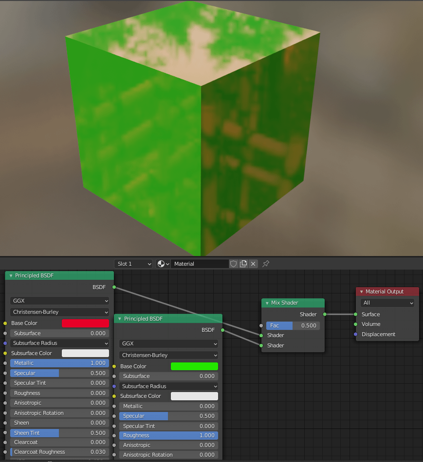 blender mix two shaders