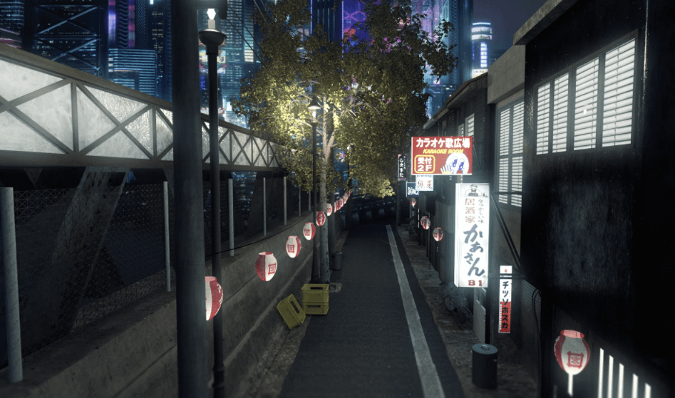daz 3d city environment night in tokyo