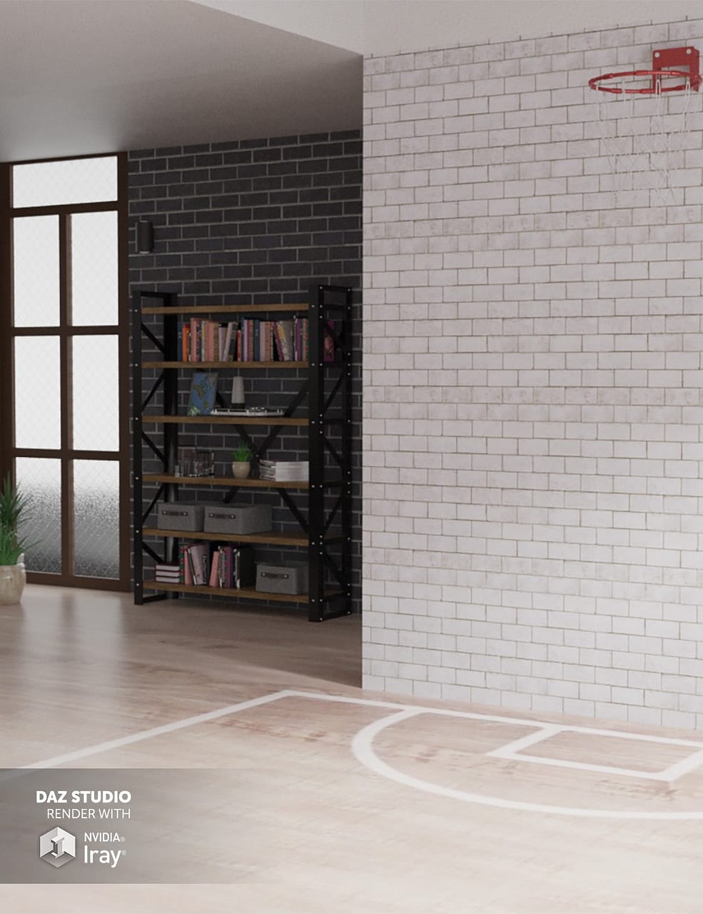 brick wall shaders highlighted in our daz3d texture tutorial 
